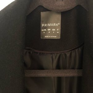 Oversized black overcoat for women